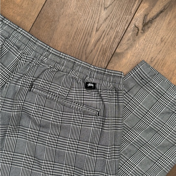 Stussy Men’s Plaid Pants Grey - Picture 4 of 5